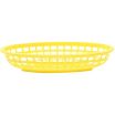 Tablecraft 1074Y Yellow Plastic Classic Oval Fast Food Basket - 9-1/4