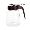 Tablecraft 1370BK 8 oz Glass Syrup Dispenser with Black ABS Top