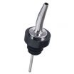 Spill Stop 285-51 Chrome Tapered Pourer with Poly-Cork and Black Collar