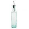 Tablecraft 60125 6 oz Stainless Steel Glass Oil & Vinegar Bottle