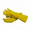San Jamar 620-S Small Yellow Latex Flock Lined Cleaning Glove
