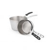 Vollrath 78371 Stainless Steel Heavy Duty 7 Qt. Tapered Sauce Pan with Plated Handle