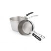 Vollrath 78471 Stainless Steel Heavy Duty 7 Qt. Tapered Sauce Pan with TriVent Silicone Handle