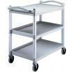 Cambro BC340KD480 Speckled Gray 40 Inch Polypropylene KD Three Shelf Service Utility Cart