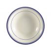CAC BLU-32 3.5 oz. Ceramic Rolled Edge Blue Line Fruit Dish/American White
