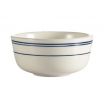 CAC BLU-95 9.5 oz. Ceramic Rolled Edge Blue Line Jung Bowl/American White