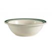 CAC CES-10 13 oz. Ceramic Emerald Rim and Speckled Grapefruit Bowl/American White