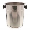 American Metalcraft CHB32 Stainless Steel Champagne Bucket w/ Black Side Handles - 8 Qt Capacity 