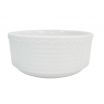 CAC CRO-4 7.5 oz. Porcelain Embossed Corona Bouillon/Sugar Cup/Super White