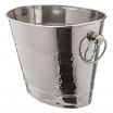 American Metalcraft O2BWB Oval Hammered Stainless Steel 2 Bottle Wine Bucket - 8-3/8