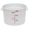 Cambro RFS12148 White 12 Qt Round Food Storage Container