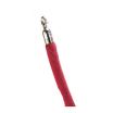Aarco TR-3 Red 5' Stanchion Rope with Chrome Ends for Rope Style Crowd Control / Guidance Stanchion