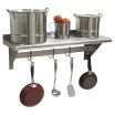 Advance Tabco PS-12-48 Stainless Steel Wall Shelf with Pot Rack - 12