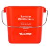 Alpine Industries ALP486-3-RED Sanitizing/Cleaning Pail 3 Qt. 7-2/5