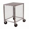 Winco ALRK-15 15 Tier Front-Loading Aluminum Pan Rack with Wire Slides