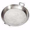American Metalcraft GP21 Hammered Stainless Steel Round Paella Griddle Pan - 22