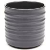 American Metalcraft PCG10 Gray 10 oz 3 1/8 Inch Diameter Round Porcelain Ramekin / Fry Cup / Sauce Cup With Ribbed Sides