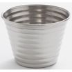 American Metalcraft RSC3 Silver 1 1/2 oz 2 1/4 Inch Diameter Round Ribbed Stainless Steel Sauce Cup