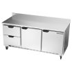 Beverage Air WTRD72AHC-2-FIP Worktop Refrigerator Three-section 35-1/2