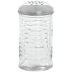 Tablecraft BH8800 12 Ounce Glass Beehive Collection Cheese Shaker with Stainless Steel Top