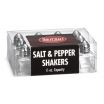 Tablecraft C30A Salt / Pepper Shaker 1/2 Oz. Cube Glass Chrome Top