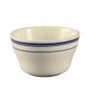 CAC China BLU-4 Blue Line 7.25 Oz. American White Ceramic Rolled Edge Bouillon Cup