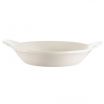 CAC China COA-15-W 15 oz. Ceramic Welsh Rarebit Oval Baking Dish, American White
