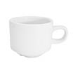 CAC China RCN-1-S Clinton 8.5 Oz. Super White Rolled Edge Porcelain Coffee Cup