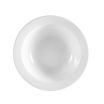 CAC China RCN-10 Clinton 13 Oz. Super White Rolled Edge Porcelain Grapefruit Bowl