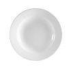 CAC China RCN-3 Clinton 10 Oz. Super White Rolled Edge Porcelain Pasta Bowl