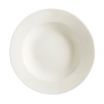 CAC China REC-120 Rolled Edge 26 Oz. American White Ceramic Pasta Bowl
