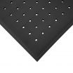 Cactus Mat 2200-35H Black VIP Black Cloud 3 ft x 5 ft Grease-Proof Rubber Anti-Fatigue Floor Mat With Drainage Holes, 3/4