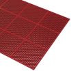 Cactus Mat 2535-R32 Red 3 ft x 2 ft Honeycomb Medium Duty Grease-Resistant Anti-Fatigue Anti-Slip Rubber Mat, 9/16