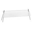 Cal-Mil 1458-30 Clear 30 Inch Wide Rectangular Acrylic Portable Single-Face Sneezeguard With 2 Black Iron Wire Legs