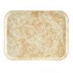 Cambro 1418526 Galaxy Antique Parchment Gold 14 Inch x 18 Inch Rectangular Fiberglass Camtray Cafeteria Serving Tray