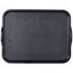 Cambro 1418CWNSH110 Black 14 Inch x 18 Inch Rectangular Polycarbonate Camwear Non-Skid Tray With Handles