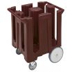 Cambro DC825131 Dark Brown Poker Chip Style Polyethylene Dish Caddy with Vinyl Cover