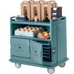 Cambro MDC24401 Slate Blue Polyethylene Beverage Service Cart with Molded Top
