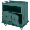 Cambro MDC24F192 Granite Green Polyethylene Beverage Service Cart with Flat Top