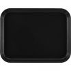 Cambro 1014110 Black 10 5/8 Inch x 13 3/4 Inch Rectangular Fiberglass Camtray Cafeteria Serving Tray