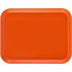 Cambro 1014220 Citrus Orange 10 5/8 Inch x 13 3/4 Inch Rectangular Fiberglass Camtray Cafeteria Serving Tray