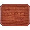 Cambro 1014304 Country Oak 10 5/8 Inch x 13 3/4 Inch Rectangular Fiberglass Camtray Cafeteria Serving Tray