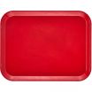 Cambro 1014521 Cambro Red 10 5/8 Inch x 13 3/4 Inch Rectangular Fiberglass Camtray Cafeteria Serving Tray