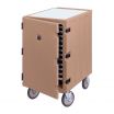 Cambro 1826LBC157 Coffee Beige Camcart Front Loading Insulated Food Storage Box Transport Cart