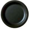Cambro 65CWNR110 Black Camwear 6-9/16 Inch Narrow Rim Polycarbonate Plate