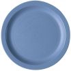 Cambro 725CWNR401 Slate Blue 7-1/4 Inch Camwear Narrow Rim Polycarbonate Plate