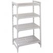 Cambro CPU184872V4480 Speckled Gray Camshelving 48 Inch x 72 Inch 4 Vented Shelves Starter Unit