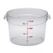 Cambro RFSCW12135 Clear Camwear 12 Qt Polycarbonate Round Food Storage Container