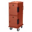 Cambro UPC800402 Brick Red Ultra Camcart Front Loading Insulated Food Pan Hold and Transport Cart