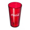 Carlisle 52163550D Ruby Coca-Cola® SAN Plastic Textured Stackable 16 oz. Tumbler
